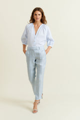 DMN PARIS - CHEMISIER MASHA RAYURE CIEL