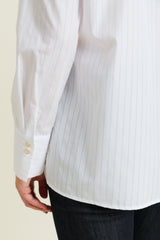 DMN PARIS - CHEMISIER ROBBIE RAYURE CIEL