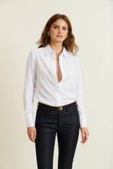 DMN PARIS - CHEMISIER ROBBIE RAYURE CIEL