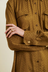DMN PARIS - CHEMISIER ROME CHEVRON OCRE
