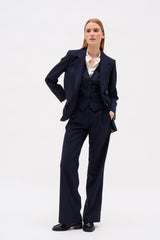 PANTALON LAURE RAYURE MARINE