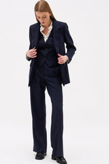 PANTALON LAURE RAYURE MARINE