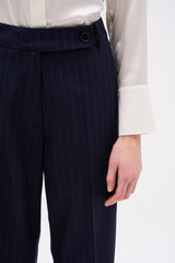 PANTALON LAURE RAYURE MARINE