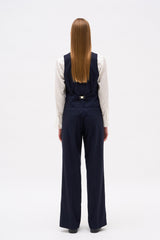 PANTALON LAURE RAYURE MARINE