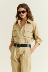 DMN PARIS - PANTALON LETIZIA BEIGE