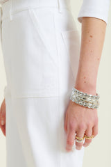 DMN PARIS - PANTALON SCARLET BLANC