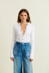 DMN PARIS - PULL JUSTINE BLANC