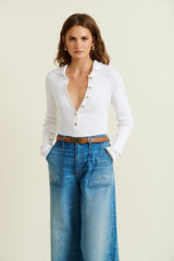 DMN PARIS - PULL JUSTINE BLANC