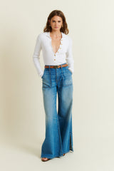 DMN PARIS - PULL JUSTINE BLANC