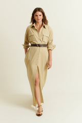 DMN PARIS - ROBE SAGE BEIGE