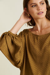 DMN PARIS - TOP MONICA CHEVRON OCRE