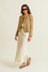 DMN PARIS - VESTE CELIA TWEED OCRE