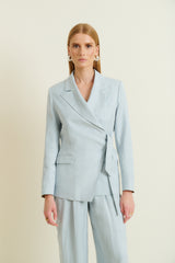 DMN PARIS - VESTE CINDY BLEU PERLE