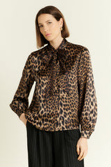 CHEMISIER ROSE LEOPARD