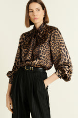 CHEMISIER ROSE LEOPARD