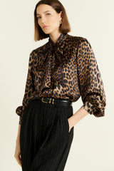 CHEMISIER ROSE LEOPARD