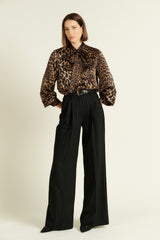 CHEMISIER ROSE LEOPARD