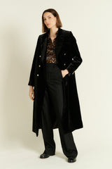 MANTEAU ARIEL VELOURS NOIR
