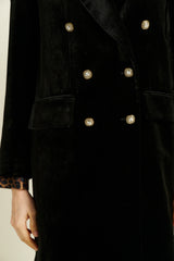 MANTEAU ARIEL VELOURS NOIR