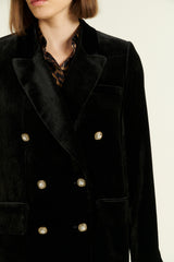 MANTEAU ARIEL VELOURS NOIR