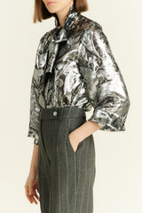 PANTALON LAURE RAYURE GRIS