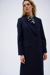 ARIEL NAVY STRIPE COAT