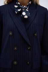 ARIEL NAVY STRIPE COAT