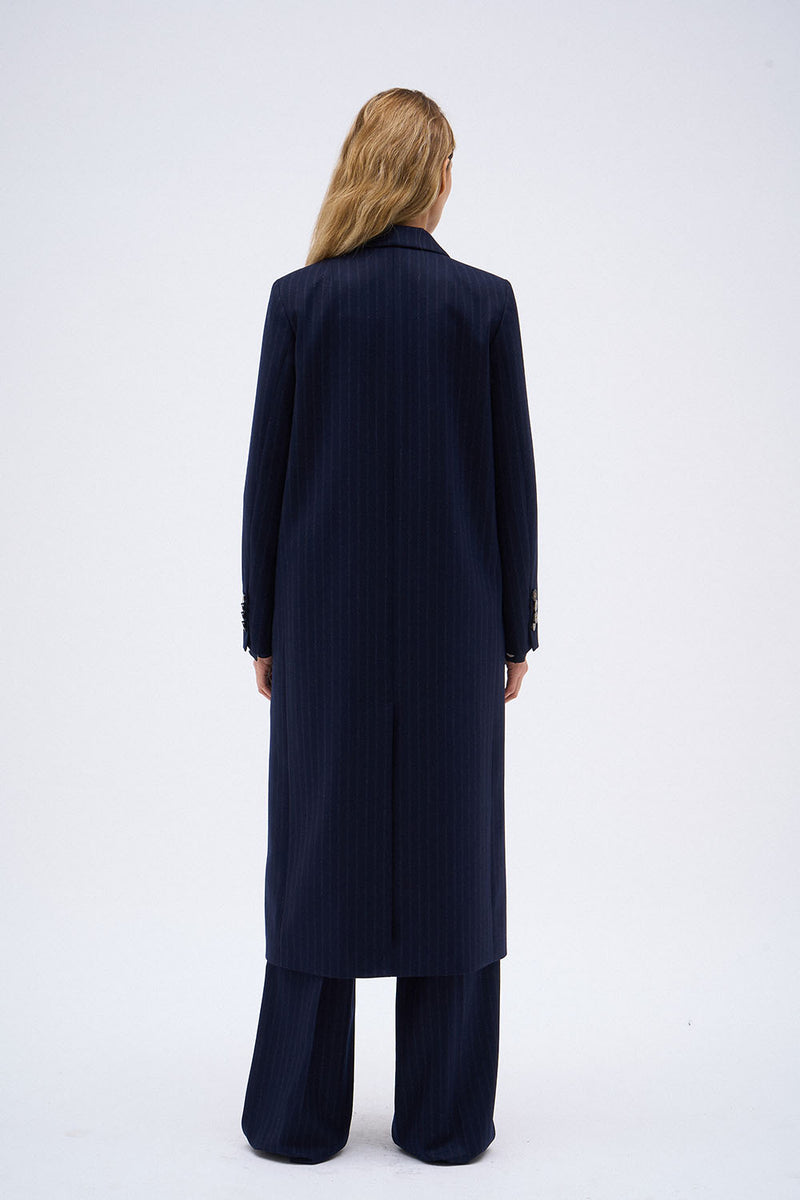 ARIEL NAVY STRIPE COAT