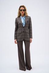 ARMANDA GREY CHECK JACKET