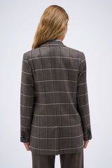 ARMANDA GREY CHECK JACKET