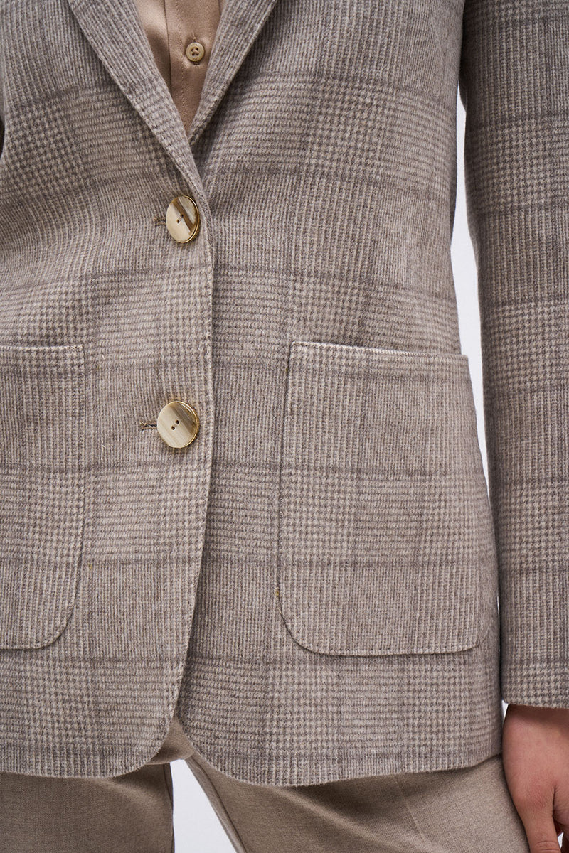 ANNETTE PRINCE OF WALES TAUPE JACKET