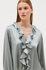 CHEMISIER LOLA BLEU ACIER