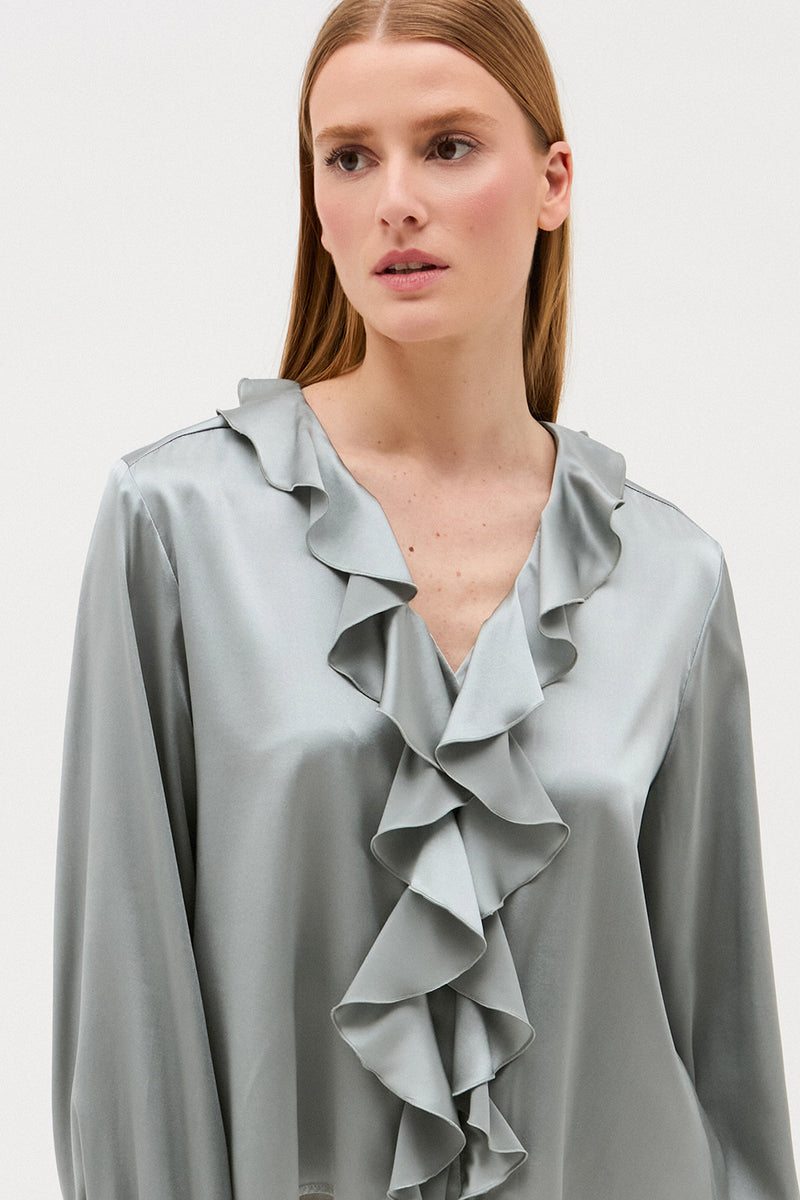 CHEMISIER LOLA BLEU ACIER