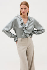CHEMISIER LOLA BLEU ACIER
