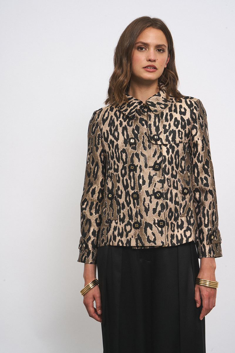 MANTEAU CATHY LEOPARD