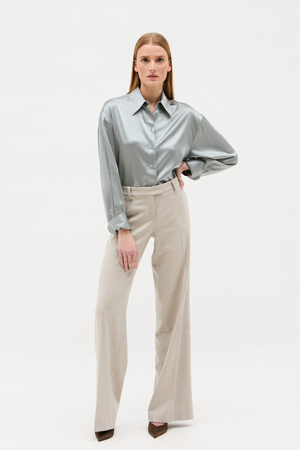 BILLIE STEEL BLUE BLOUSE