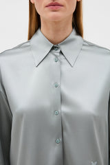 BILLIE STEEL BLUE BLOUSE