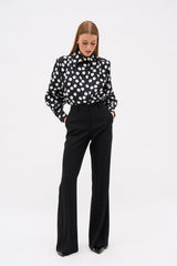 CHARLIE BLOUSE BLACK POLKA DOTS