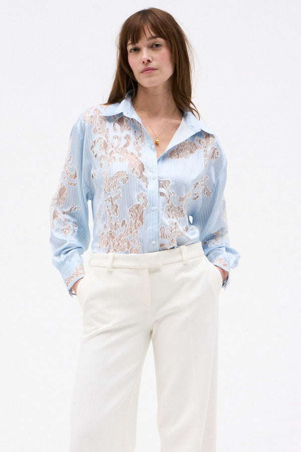 FANNY BLOUSE BLUE STRIPE