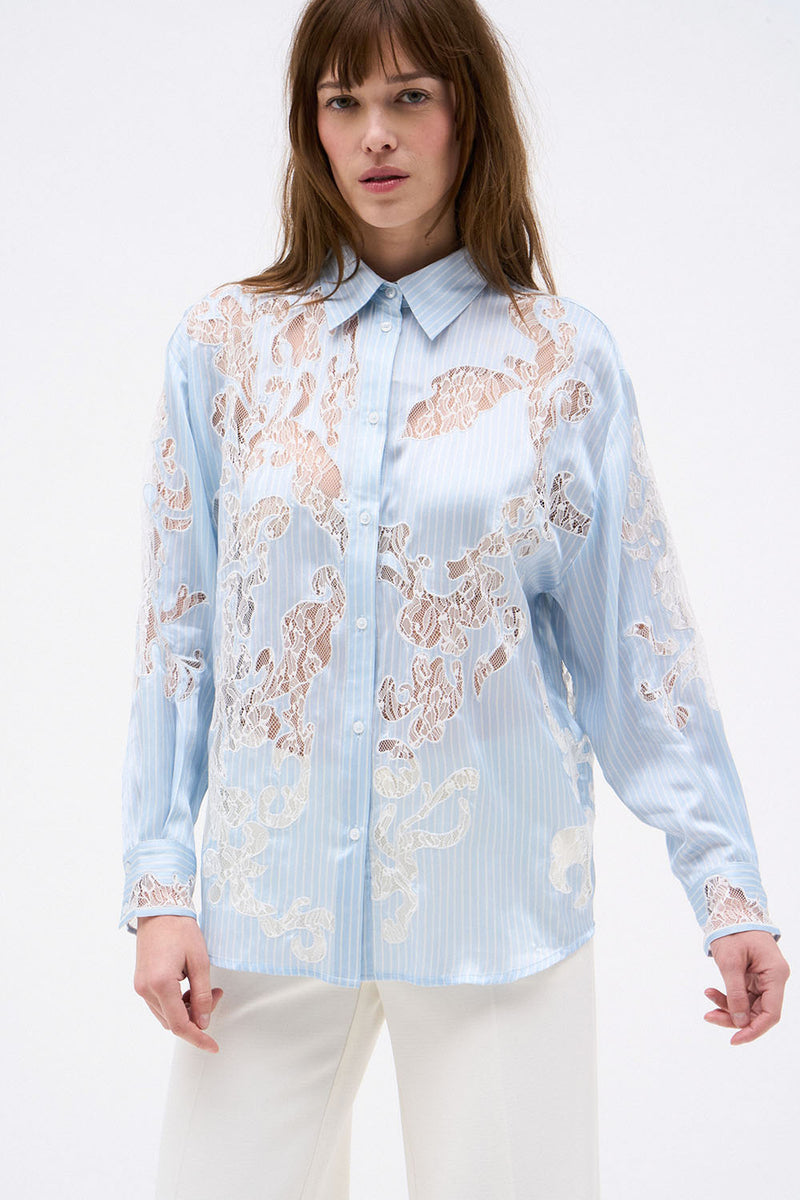 FANNY BLOUSE BLUE STRIPE