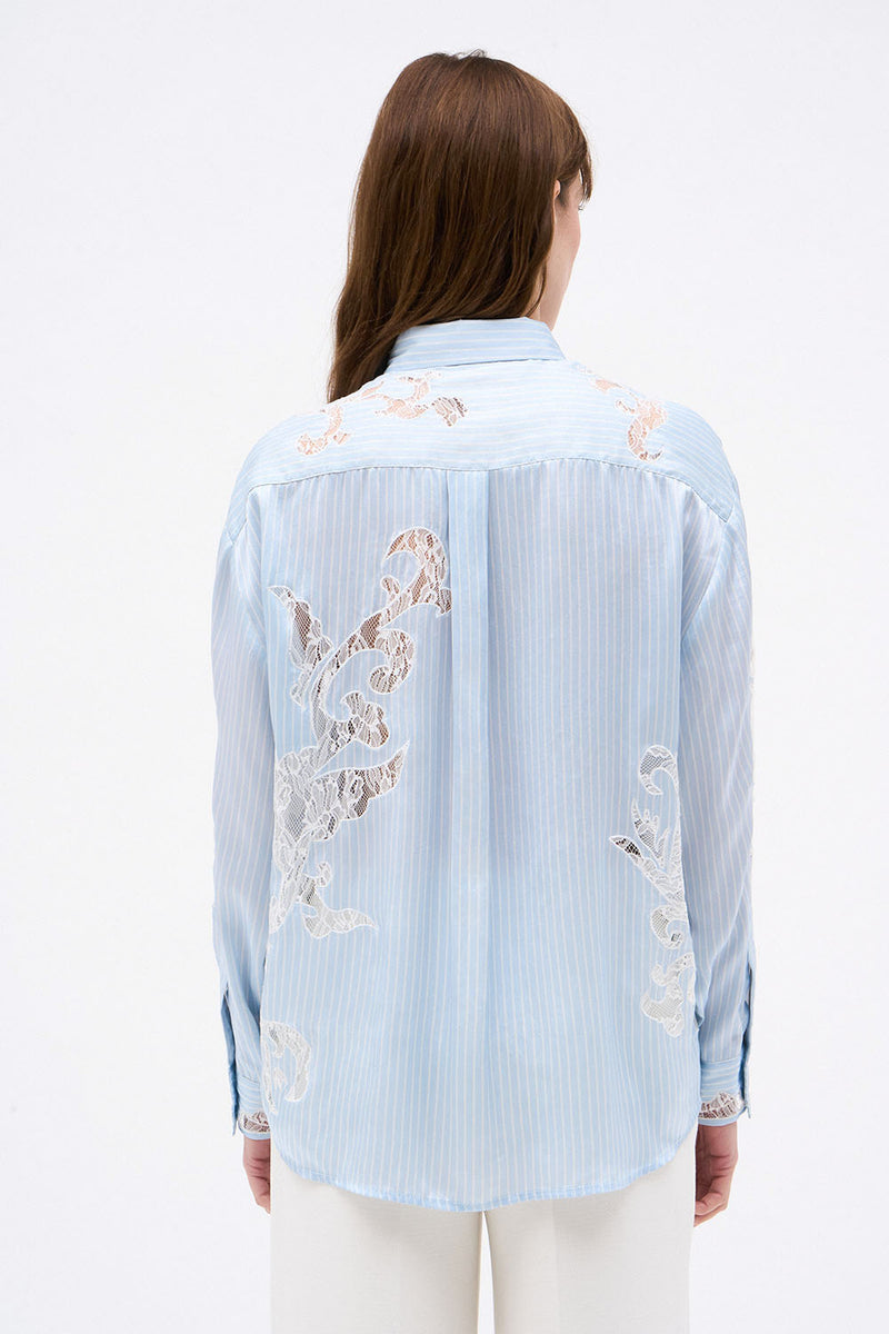 FANNY BLOUSE BLUE STRIPE