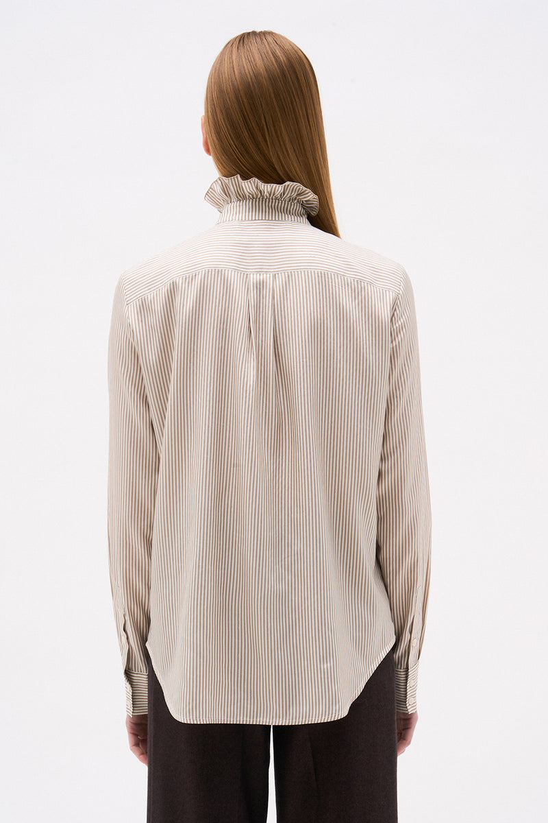 CHEMISIER IVANA RAYURE CAMEL