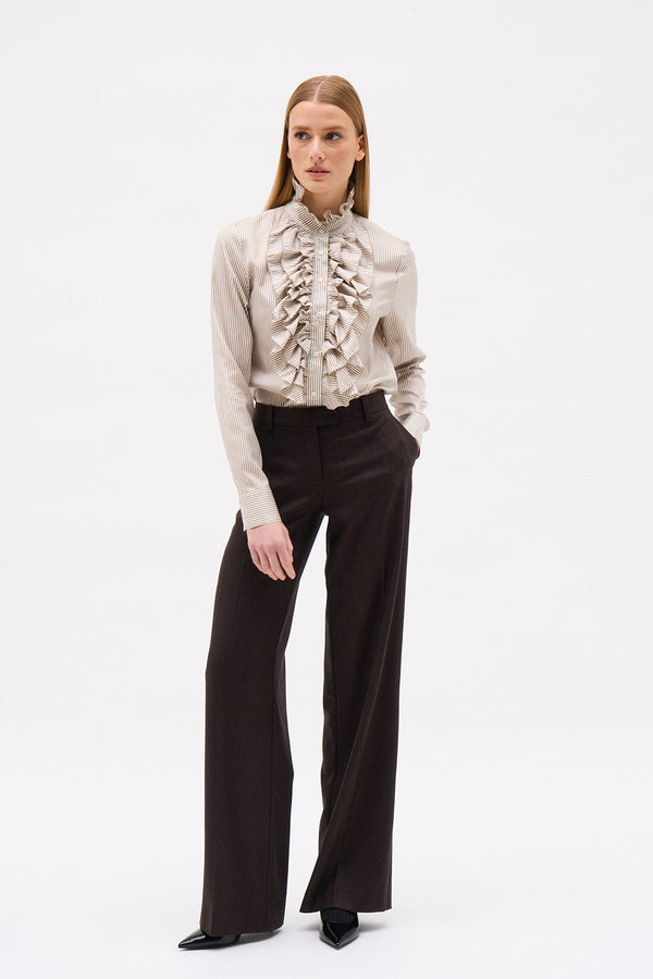 CHEMISIER IVANA RAYURE CAMEL