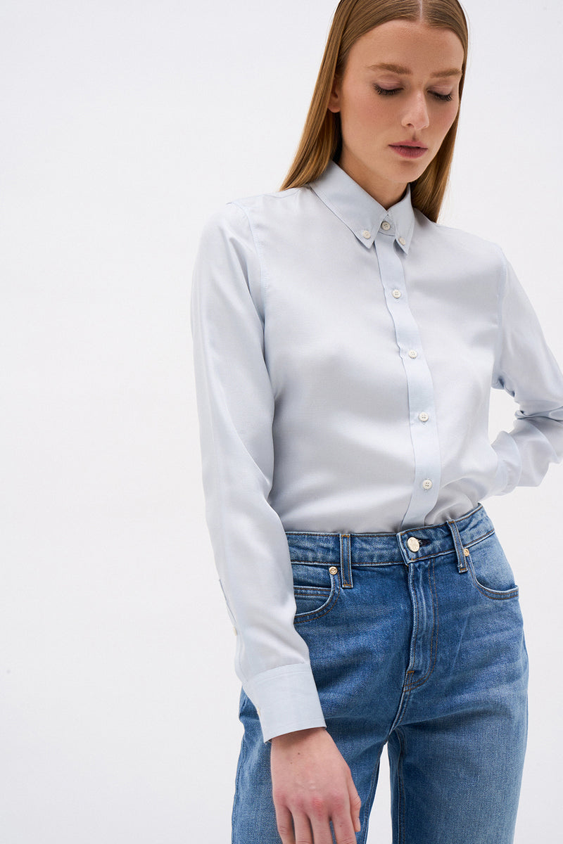 RAYA OXFORD BLOUSE BLUE