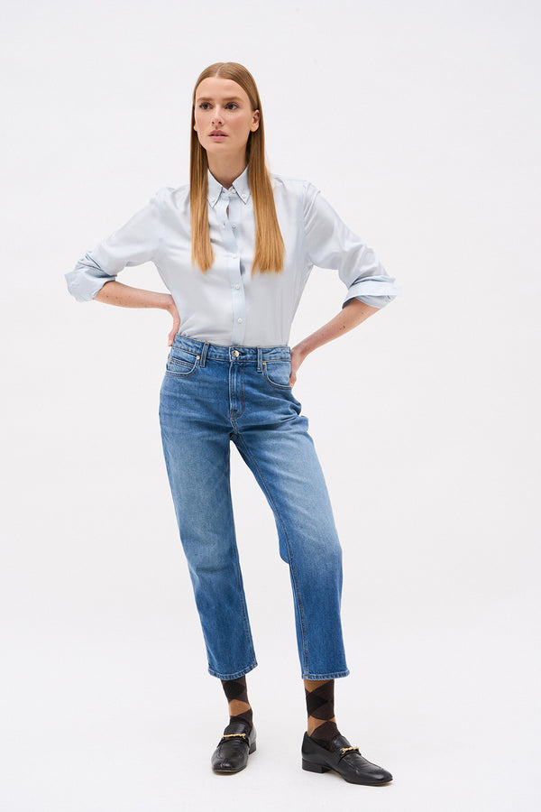 RAYA OXFORD BLOUSE BLUE
