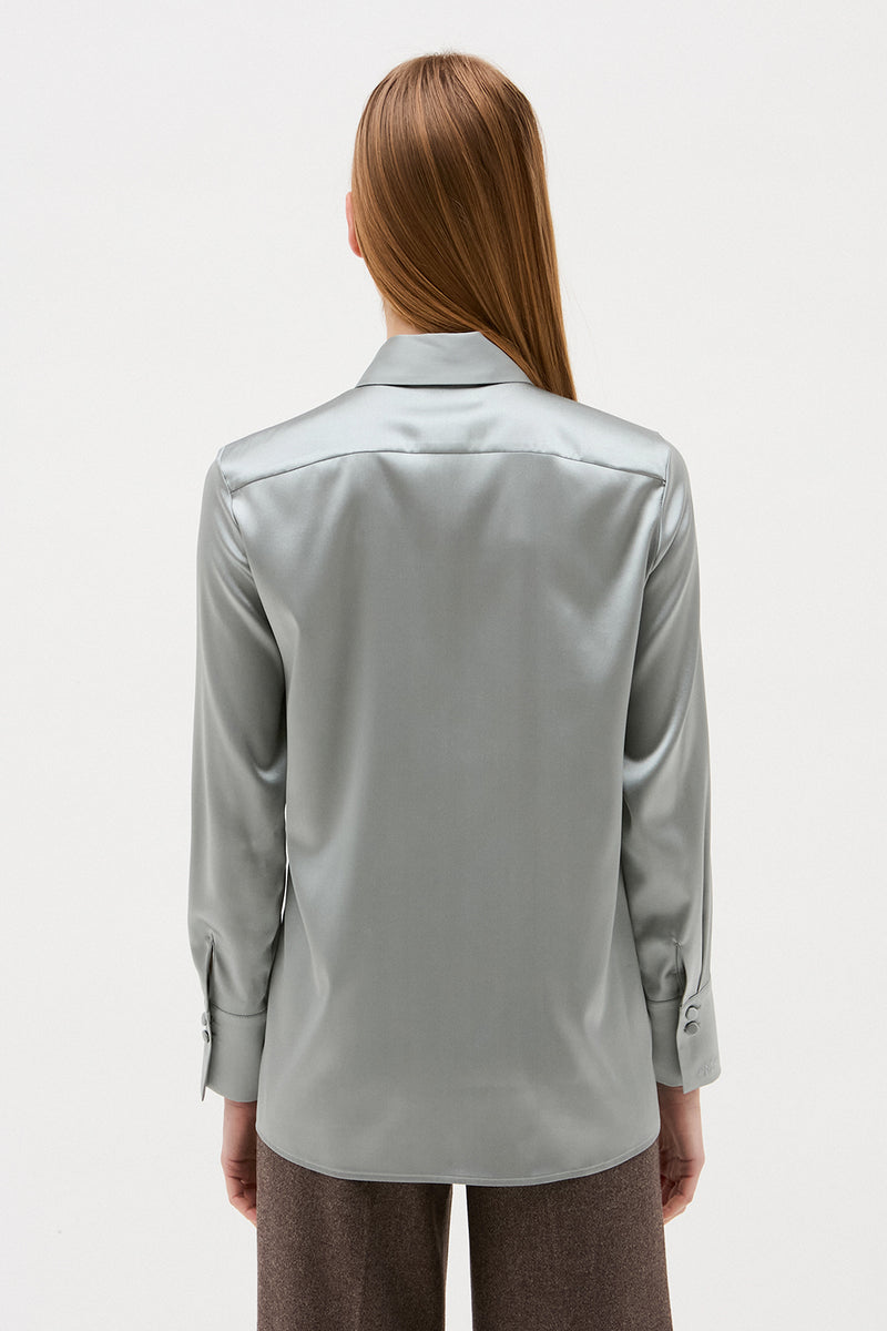 ROBBIE STEEL BLUE BLOUSE
