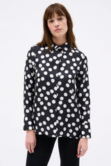 ROBBIE BLACK POLKA-DOT BLOUSE