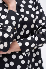 ROBBIE BLACK POLKA-DOT BLOUSE