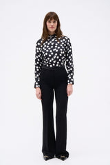 ROBBIE BLACK POLKA-DOT BLOUSE