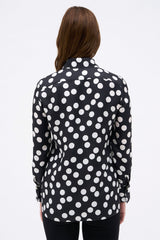 ROBBIE BLACK POLKA-DOT BLOUSE